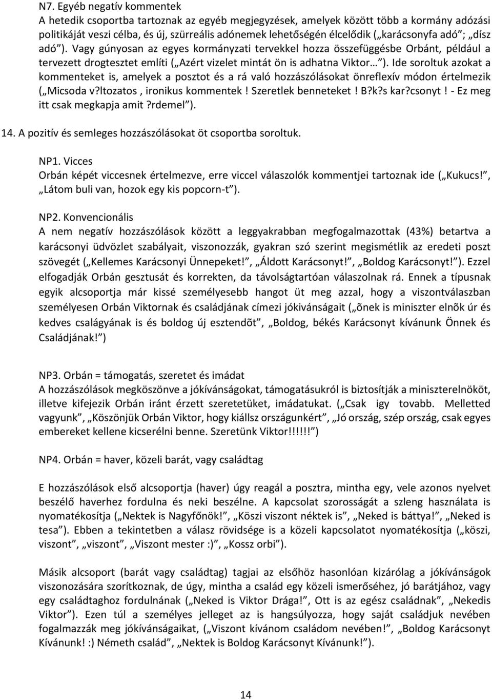 Ide soroltuk azokat a kommenteket is, amelyek a posztot és a rá való hozzászólásokat önreflexív módon értelmezik ( Micsoda v?ltozatos, ironikus kommentek! Szeretlek benneteket! B?k?s kar?csonyt!