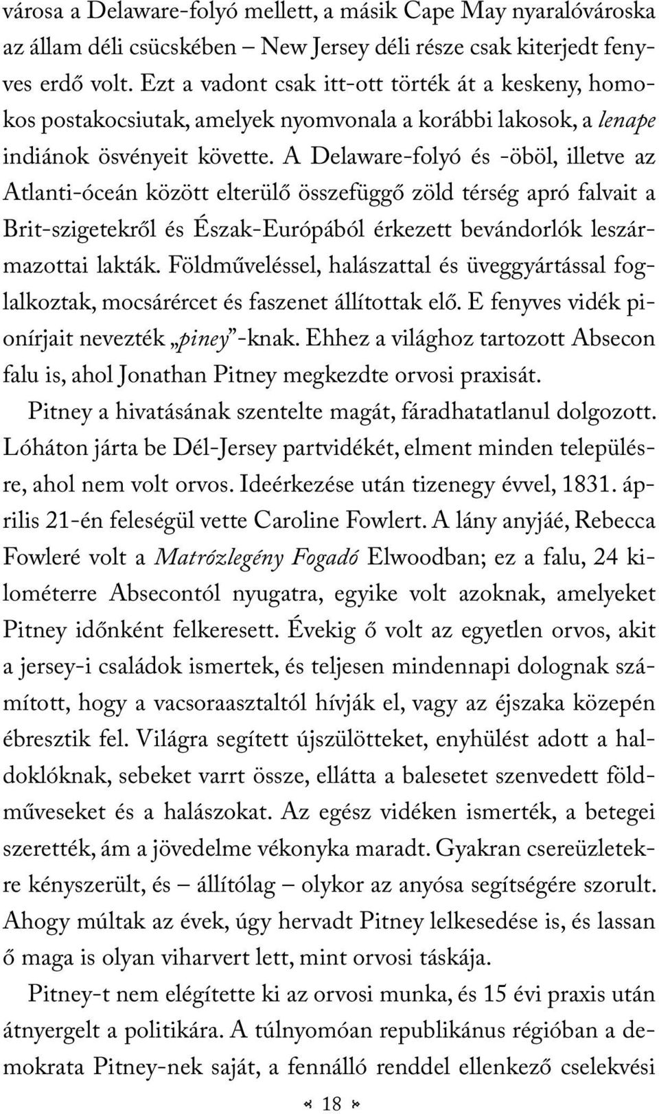 A Delaware-folyó és -öböl, illetve az Atlanti-óceán között elterülő összefüggő zöld térség apró falvait a Brit-szigetekről és Észak-Európából érkezett bevándorlók leszármazottai lakták.