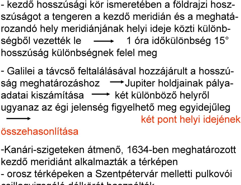 meghatározáshoz Jupiter holdjainak pályaadatai kiszámítása két különböző helyről ugyanaz az égi jelenség figyelhető meg egyidejűleg két pont helyi