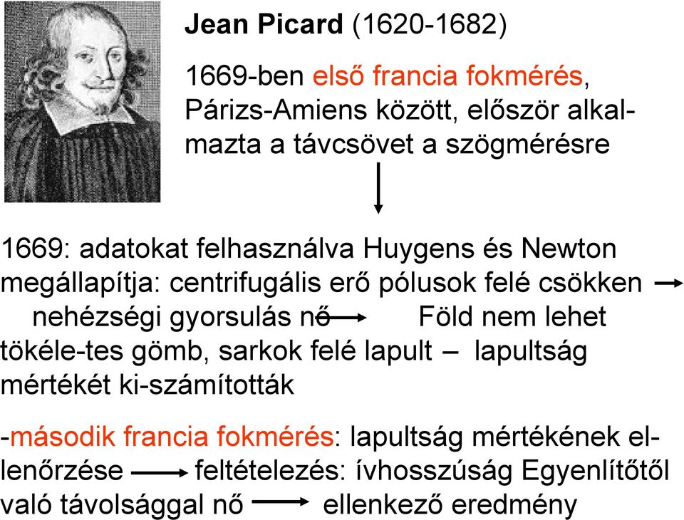 nehézségi gyorsulás nő Föld nem lehet tökéle-tes gömb, sarkok felé lapult lapultság mértékét ki-számították -második