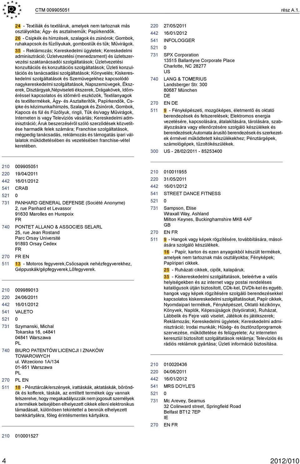 35 - Reklámozás; Kereskedelmi ügyletek; Kereskedelmi adminisztráció; Üzletvezetési (menedzsment) és üzletszervezési szaktanácsadói szolgáltatások; Üzletvezetési konzultációs és konzultációs