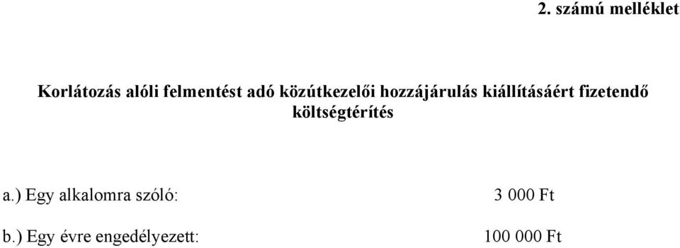 fizetendő költségtérítés a.