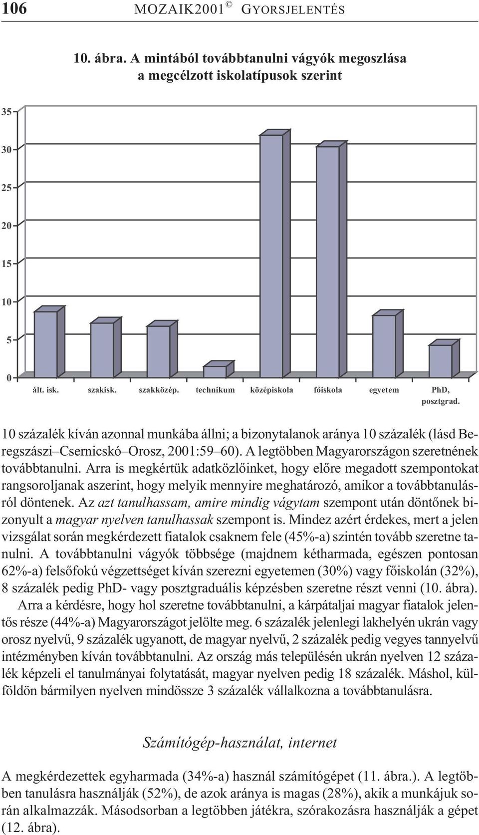 A legtöbben Magyarországon szeretnének továbbtanulni.