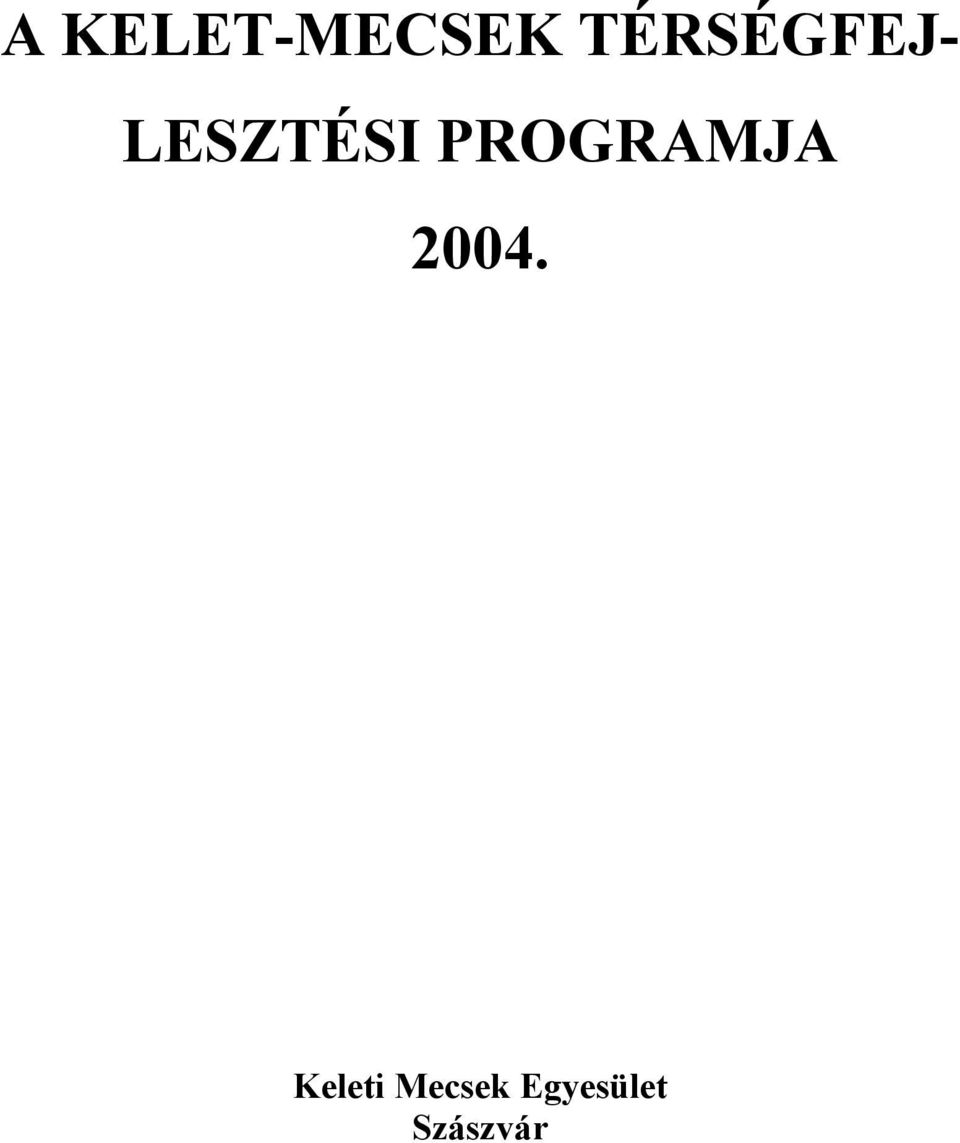 PROGRAMJA 2004.