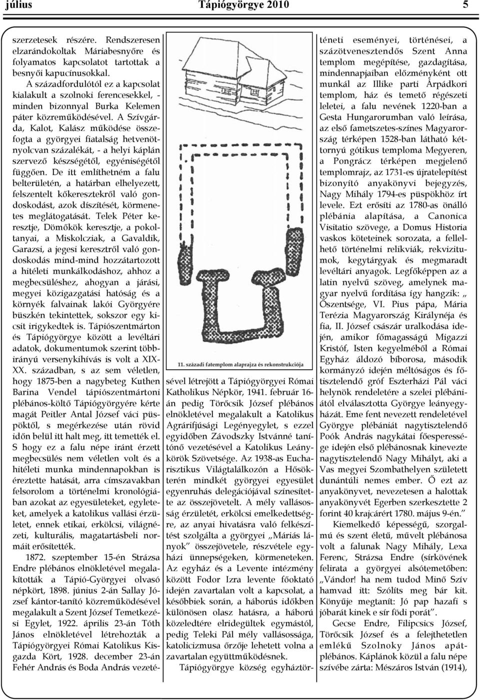 A Szívgárda, Kalot, Kalász működése összefogta a györgyei fiatalság hetvenötnyolcvan százalékát, - a helyi káplán szervező készségétől, egyéniségétől függően.