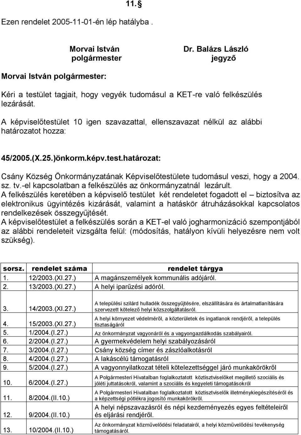 sz. tv.-el kapcsolatban a felkészülés az önkormányzatnál lezárult.