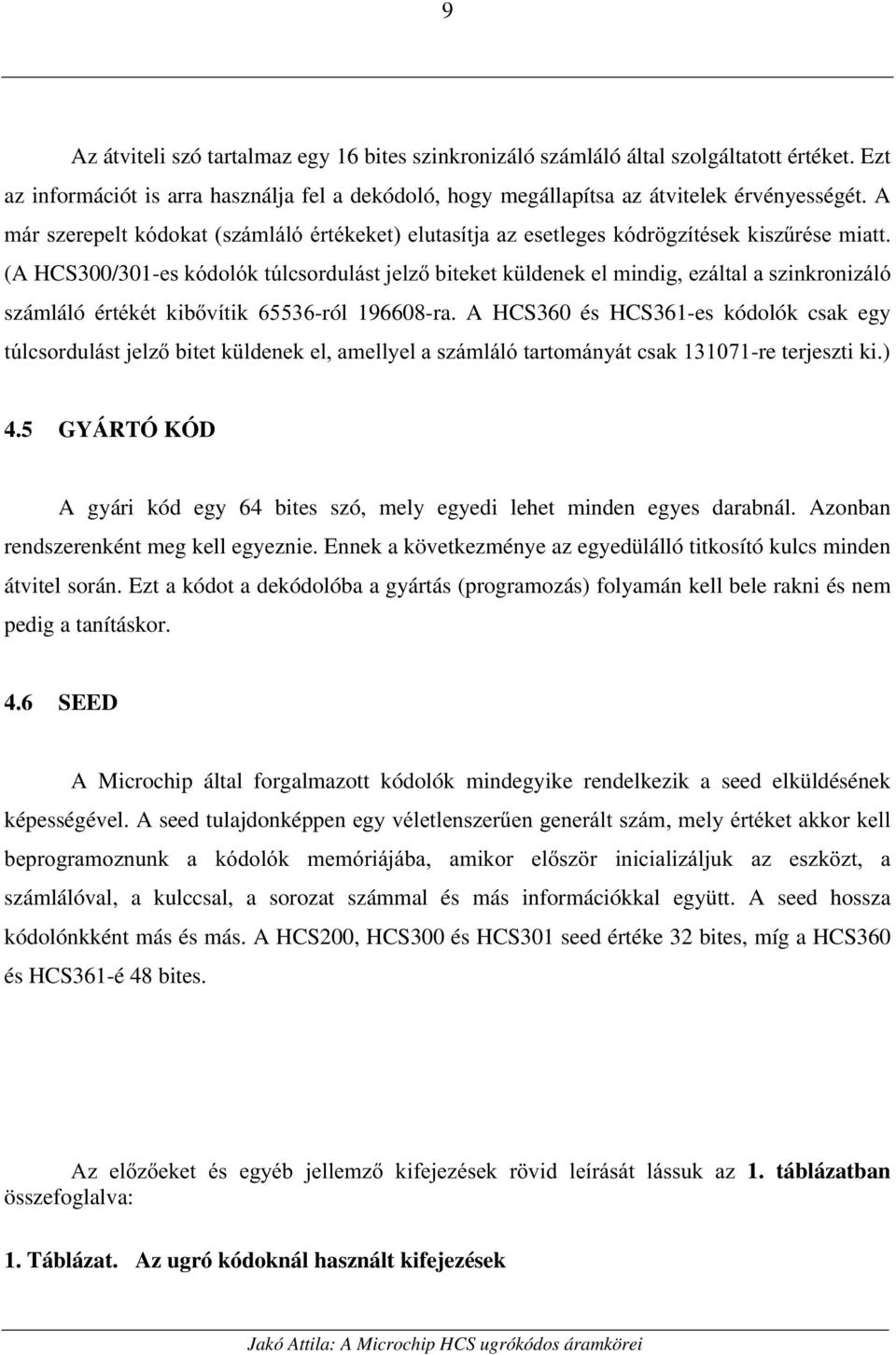 -ról 196608-ra. A HCS360 és HCS361-es kódolók csak egy W~OFVRUGXOiVWMHO]ELWHWN OGHQHNHODPHOO\HODV]iPOiOyWDUWRPiQ\iWFVDN-re terjeszti ki.) 4.