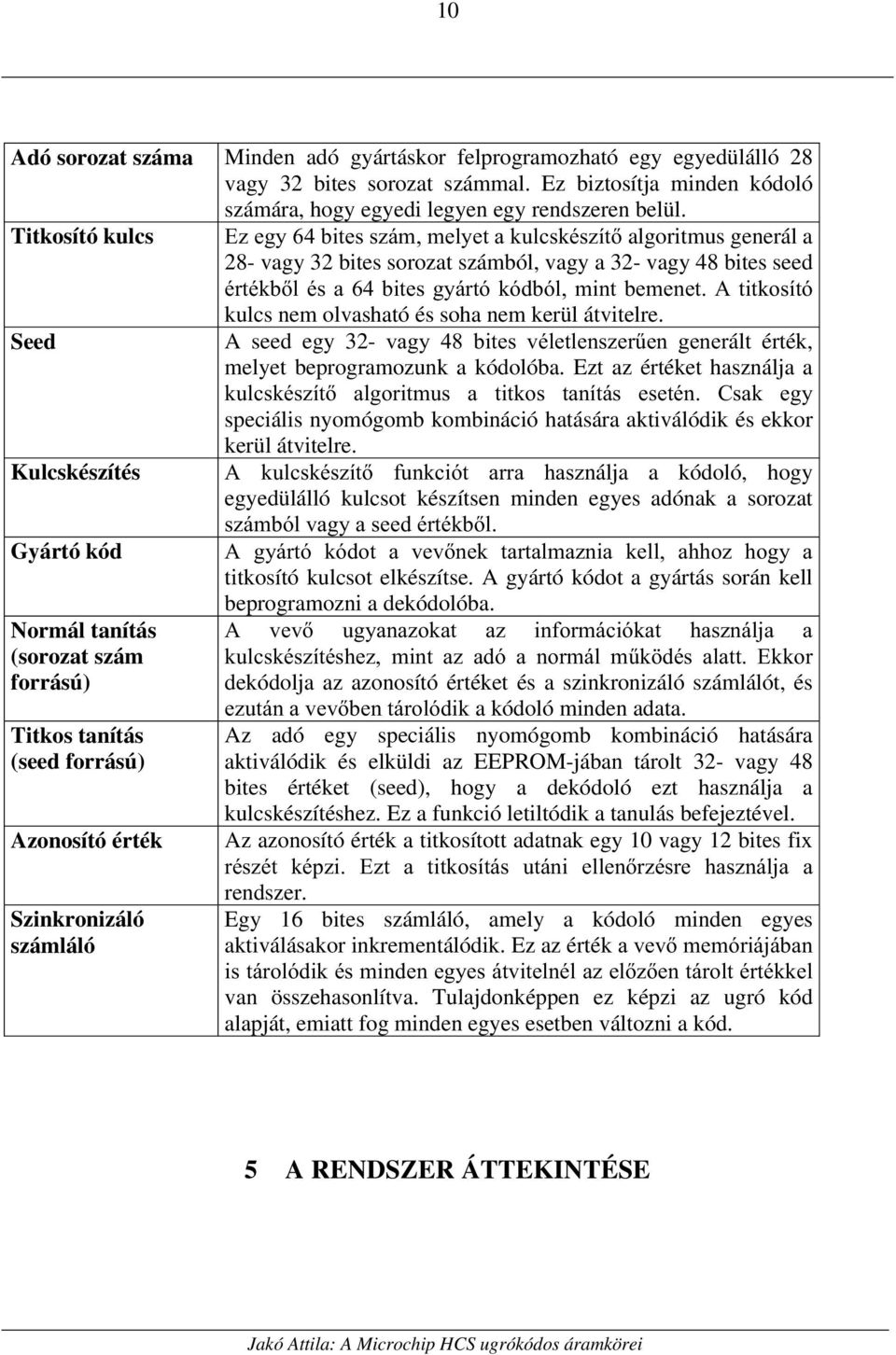 olvasható és soha nem kerül átvitelre. Seed A seed egy 32- YDJ\ ELWHV YpOHWOHQV]HU&HQ JHQHUált érték, melyet beprogramozunk a kódolóba.