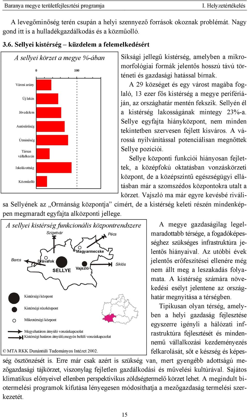 kistérség, amelyben a mikromorfológiai formák jelentős hosszú távú történeti és gazdasági hatással bírnak.