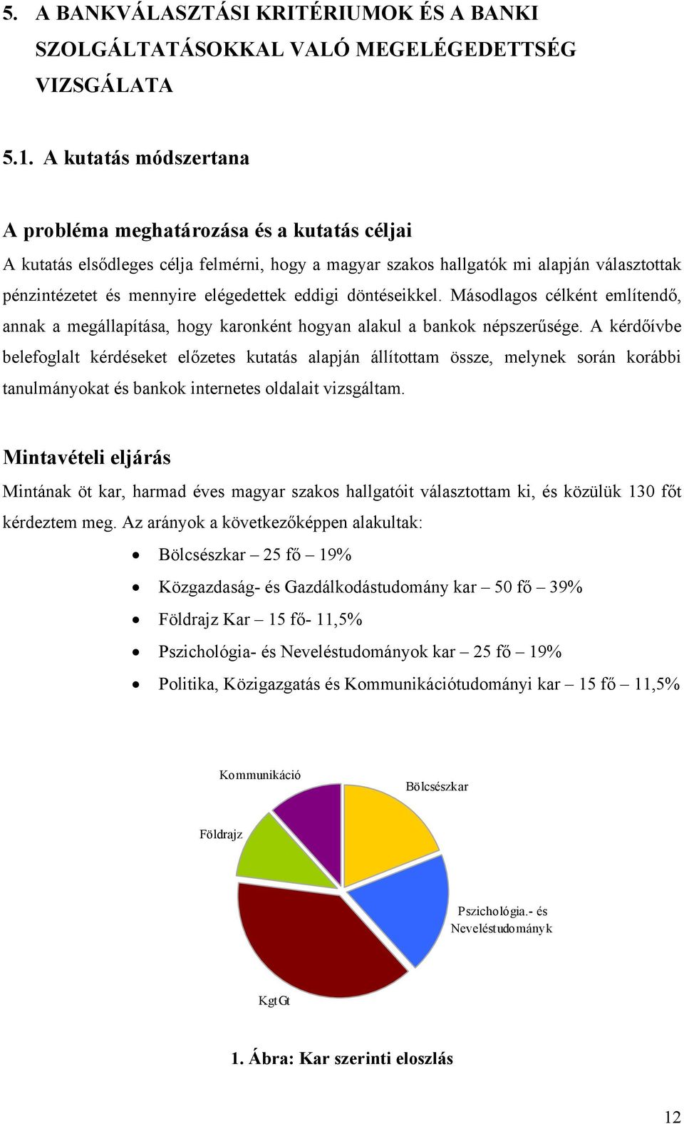 eddigi döntéseikkel. Másodlagos célként említendő, annak a megállapítása, hogy karonként hogyan alakul a bankok népszerűsége.