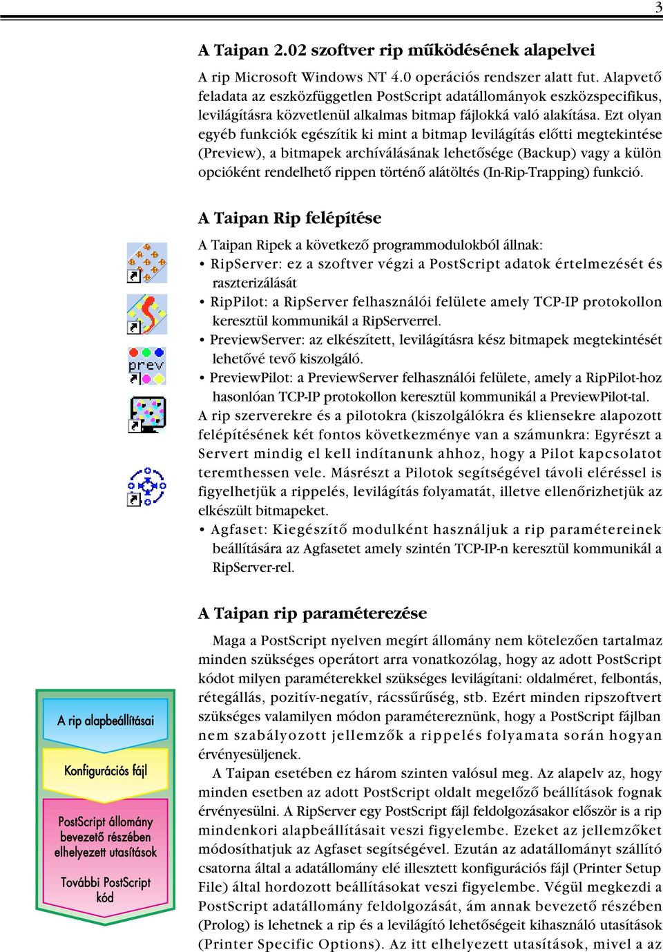 Ezt olyan egyéb funkciók egészítik ki mint a bitmap levilágítás elôtti megtekintése (Preview), a bitmapek archíválásának lehetôsége (Backup) vagy a külön opcióként rendelhetô rippen történô alátöltés