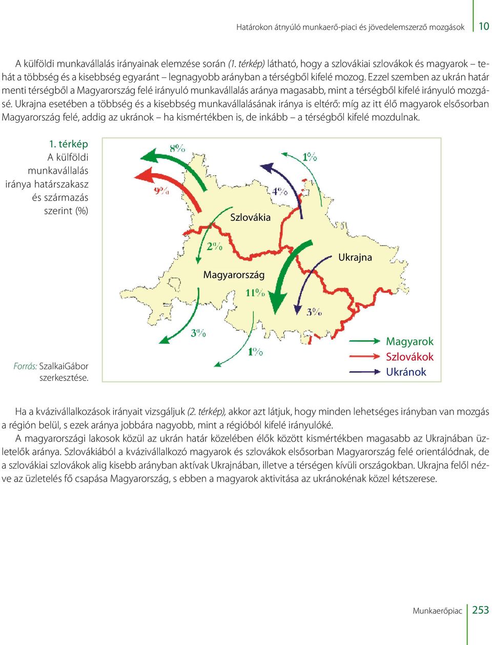 Ezzel szemben az ukrán határ menti térségből a Magyarország felé irányuló munkavállalás aránya magasabb, mint a térségből kifelé irányuló mozgásé.