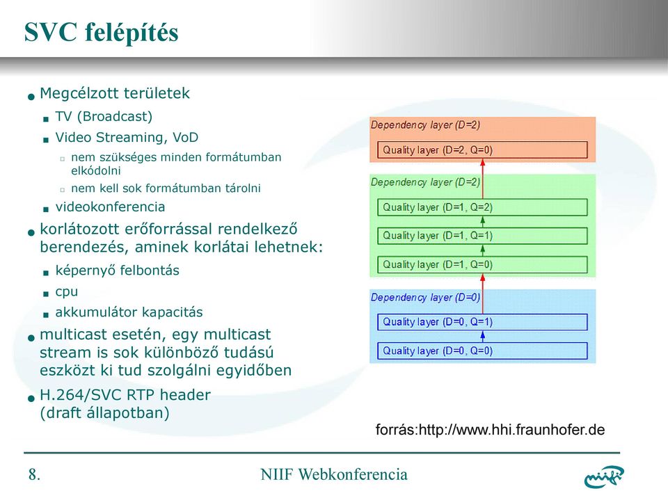 lehetnek: képernyő felbontás cpu akkumulátor kapacitás multicast esetén, egy multicast stream is sok különböző