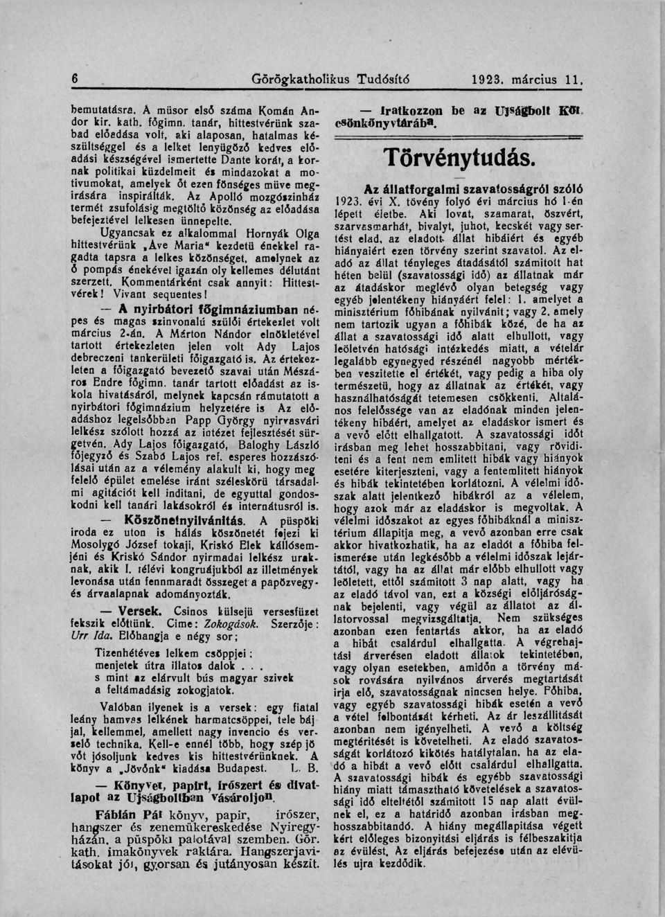 motívumokat, amelyek őt ezen fönséges müve megírására inspirálták. Az Apolló mozgószinház termét zsúfolásig megtöltő közönség az előadása befejeztével lelkesen ünnepelte.