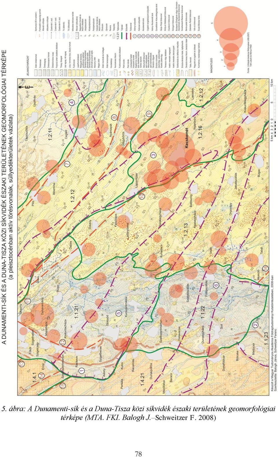 területének geomorfológiai térképe