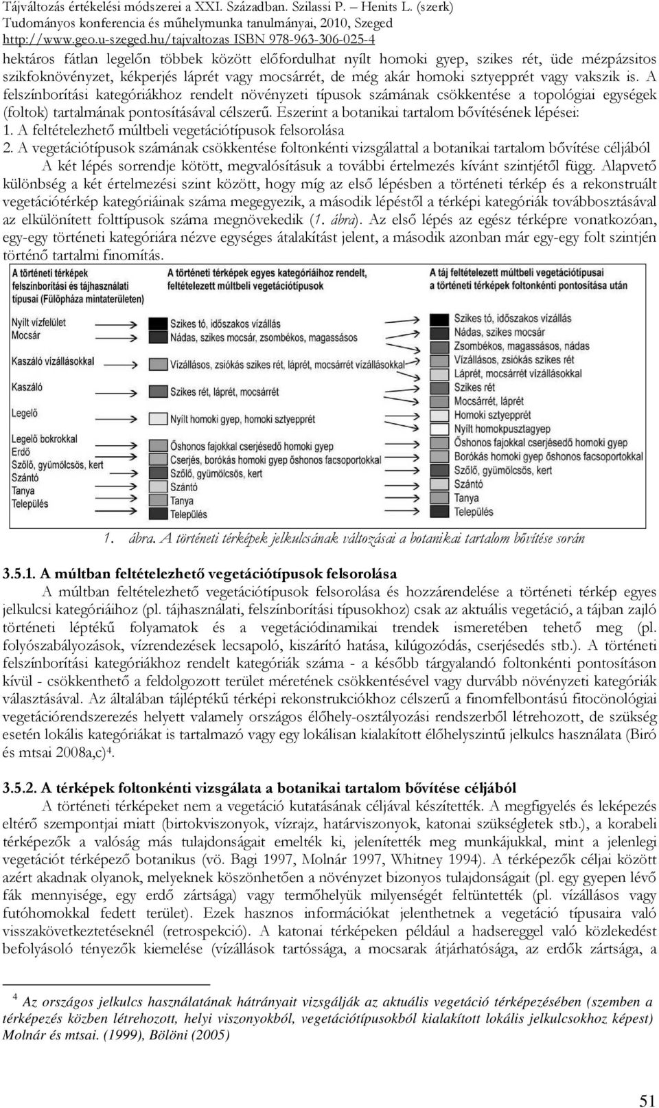 Eszerint a botanikai tartalom bıvítésének lépései: 1. A feltételezhetı múltbeli vegetációtípusok felsorolása 2.