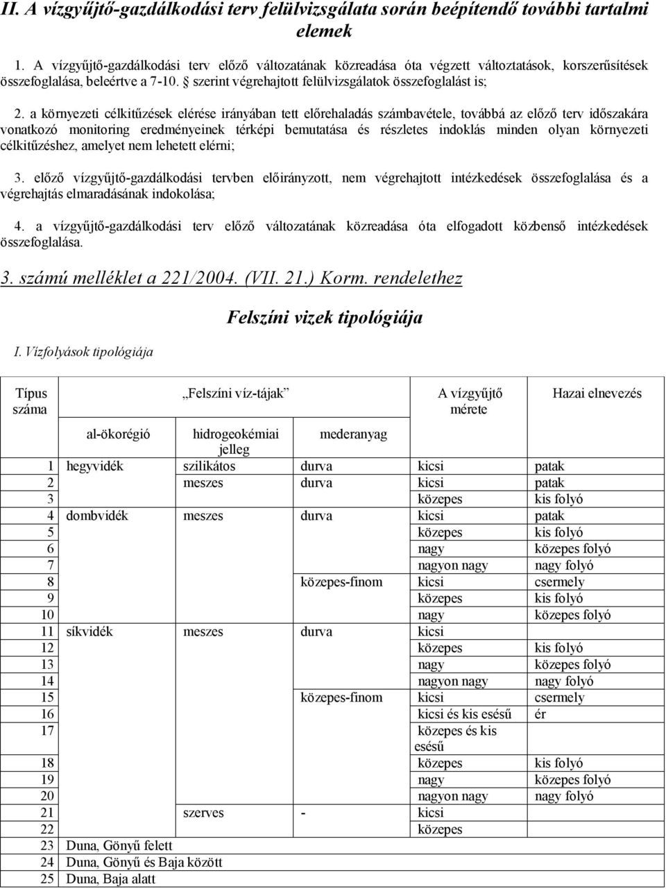 a környezeti célkitűzések elérése irányában tett előrehaladás számbavétele, továbbá az előző terv időszakára vonatkozó monitoring eredményeinek térképi bemutatása és részletes indoklás minden olyan