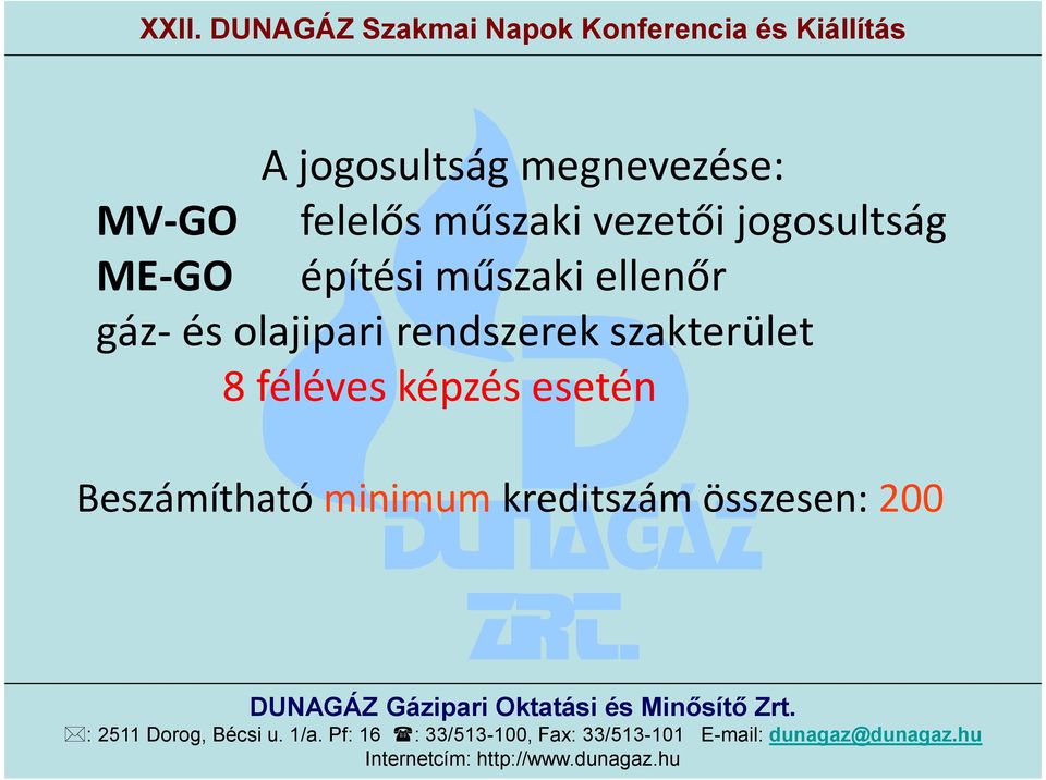 gáz- és olajipari rendszerek szakterület 8 féléves