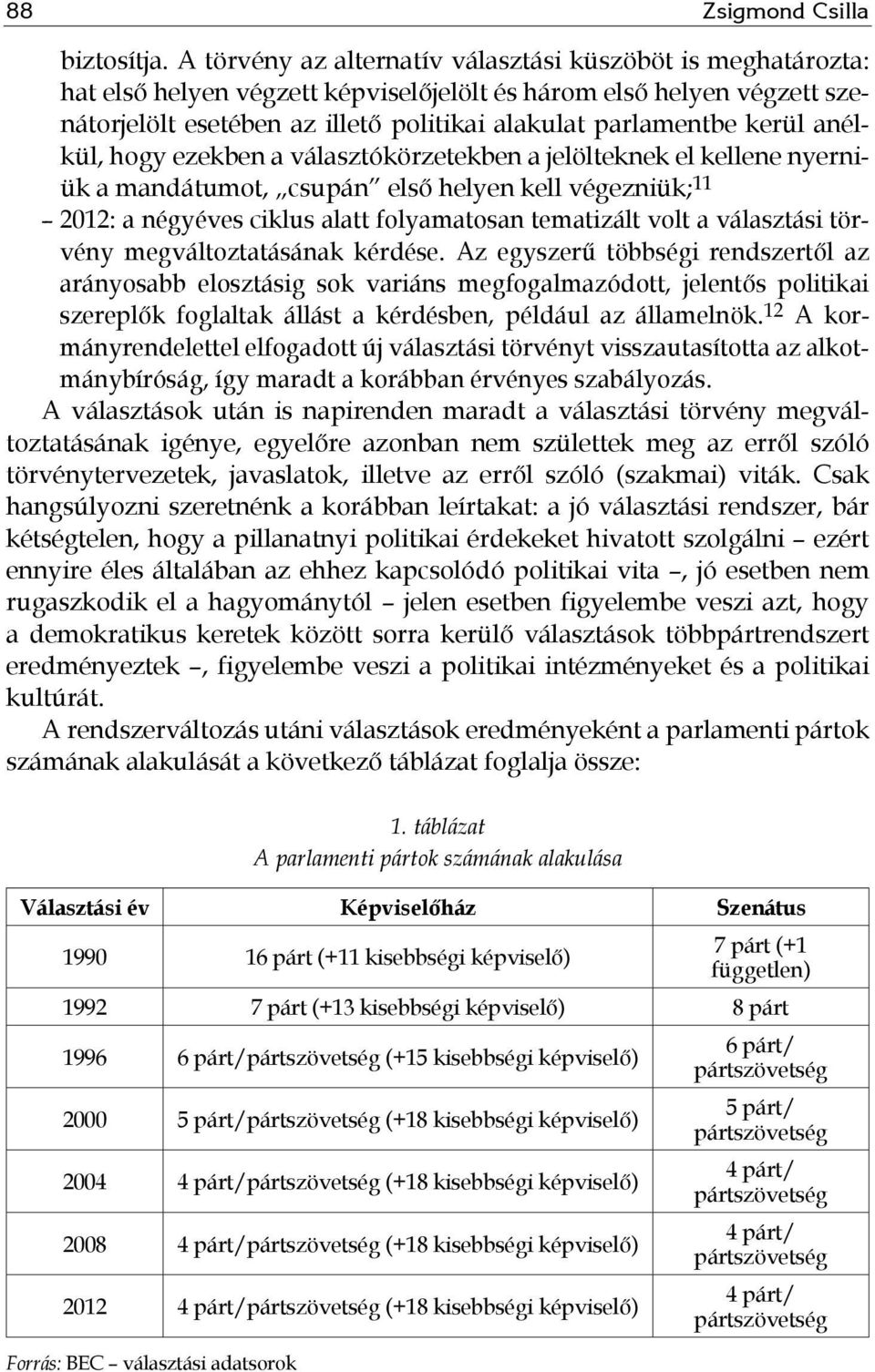 kerül anélkül, hogy ezekben a választókörzetekben a jelölteknek el kellene nyerniük a mandátumot, csupán első helyen kell végezniük; 11 2012: a négyéves ciklus alatt folyamatosan tematizált volt a