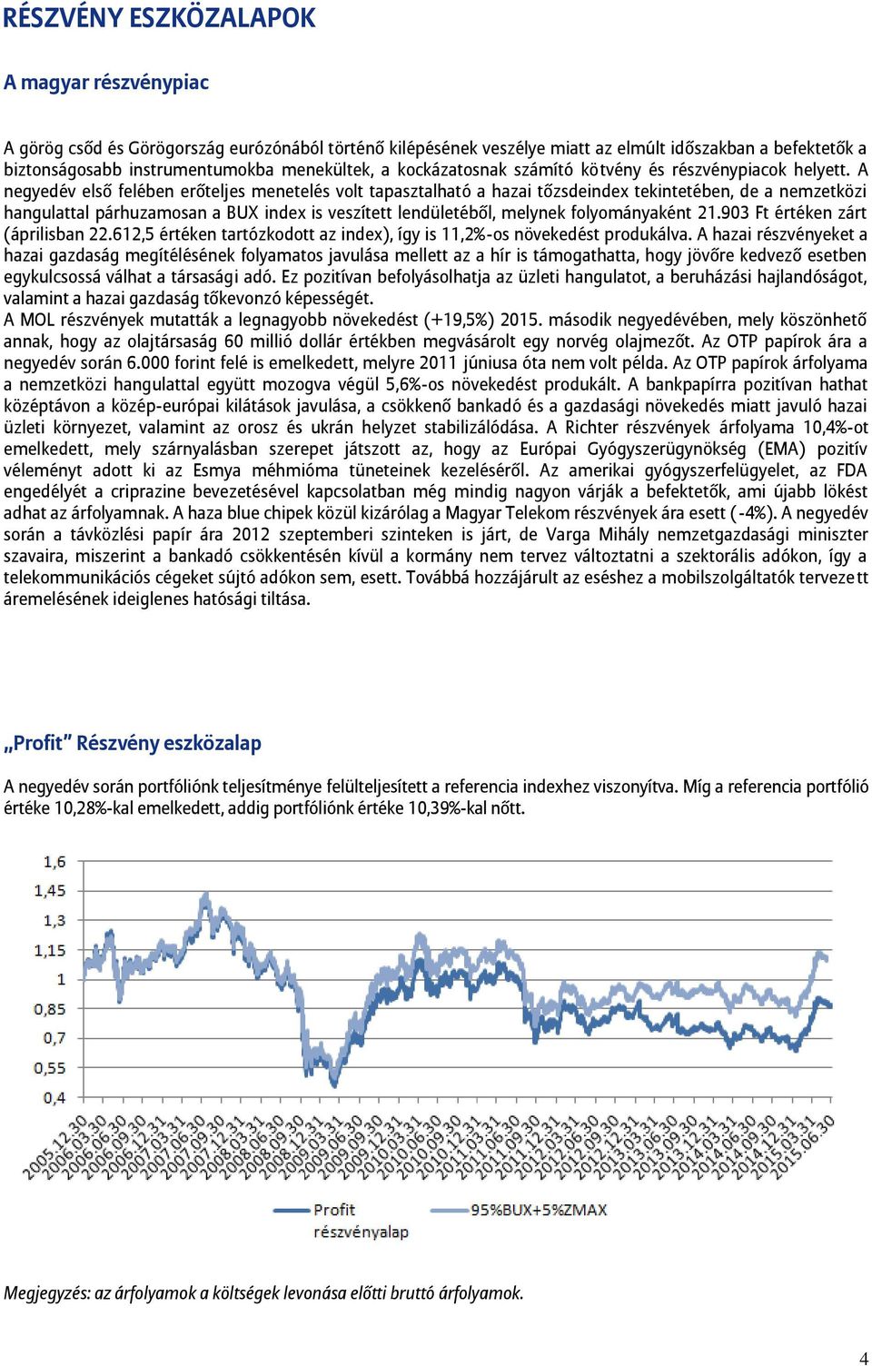 A negyedév első felében erőteljes menetelés volt tapasztalható a hazai tőzsdeindex tekintetében, de a nemzetközi hangulattal párhuzamosan a BUX index is veszített lendületéből, melynek folyományaként