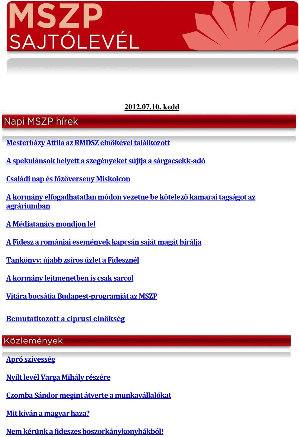 elfogadhatatlan módon vezetne be kötelező kamarai tagságot az agráriumban A Médiatanács mondjon le!