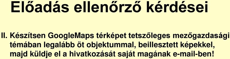 mezőgazdasági témában legalább öt objektummal,