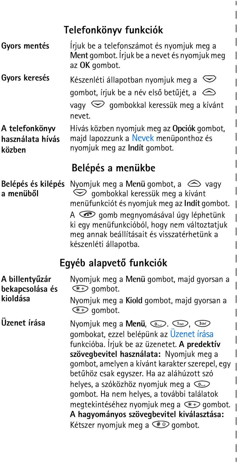 Hívás közben nyomjuk meg az Opciók gombot, majd lapozzunk a Nevek menüponthoz és nyomjuk meg az Indít gombot.