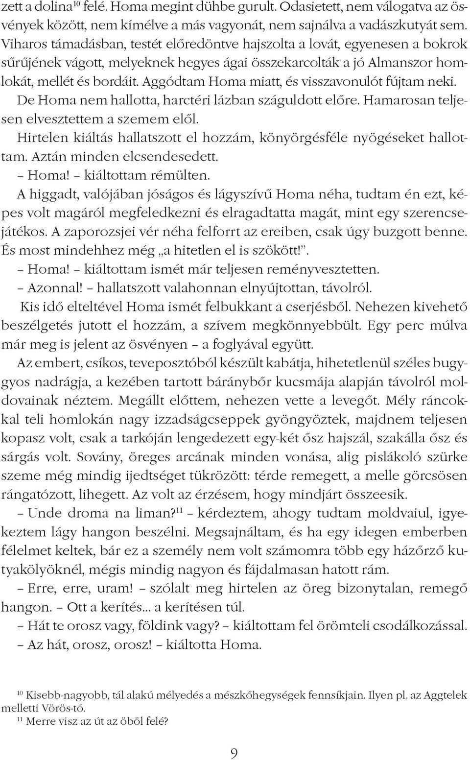 Aggódtam Homa miatt, és visszavonulót fújtam neki. De Homa nem hallotta, harctéri lázban száguldott elôre. Hamarosan teljesen elvesztettem a szemem elôl.