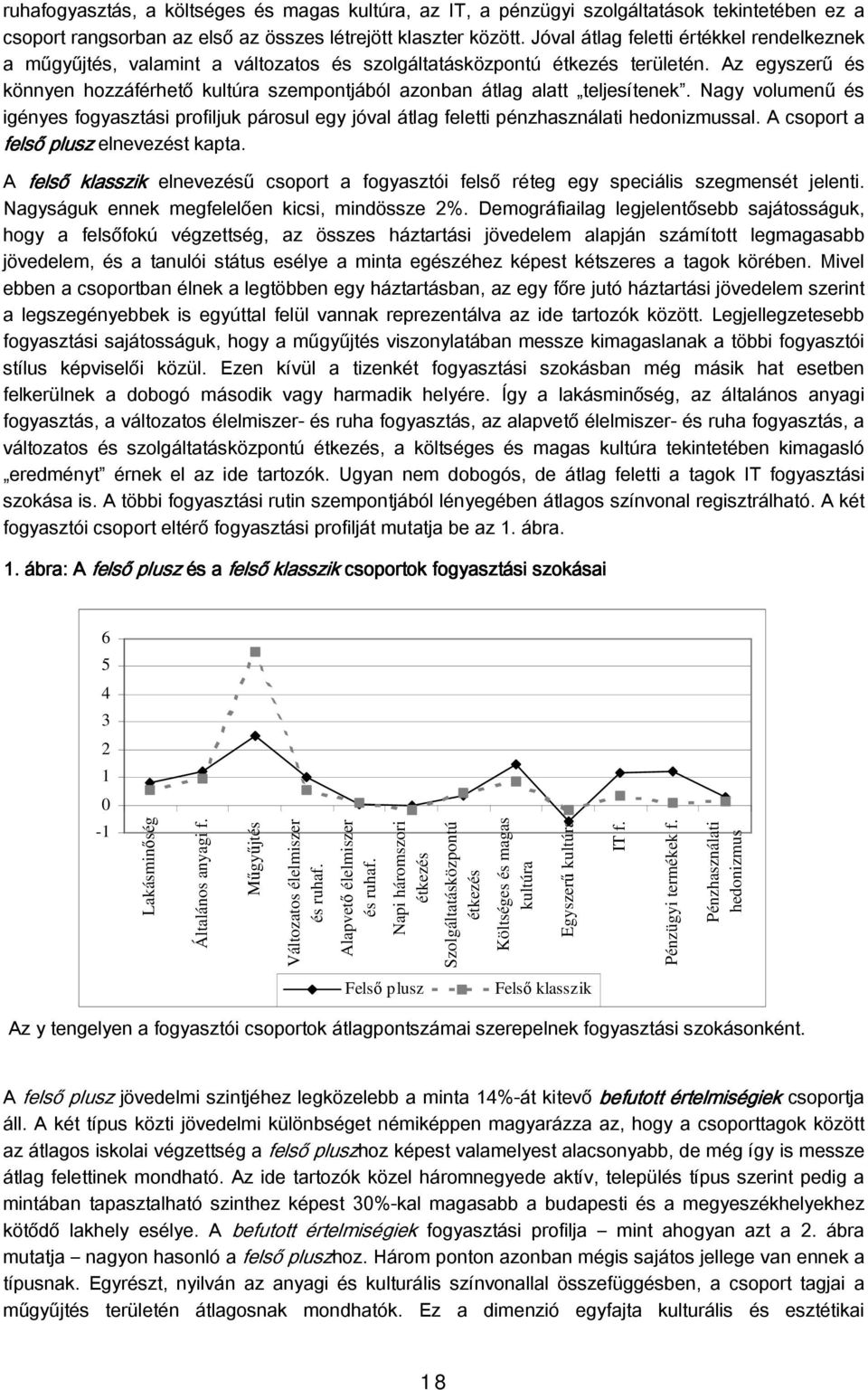 Az egyszerű és könnyen hozzáférhető kultúra szempontjából azonban átlag alatt teljesítenek. Nagy volumenű és igényes fogyasztási profiljuk párosul egy jóval átlag feletti pénzhasználati hedonizmussal.