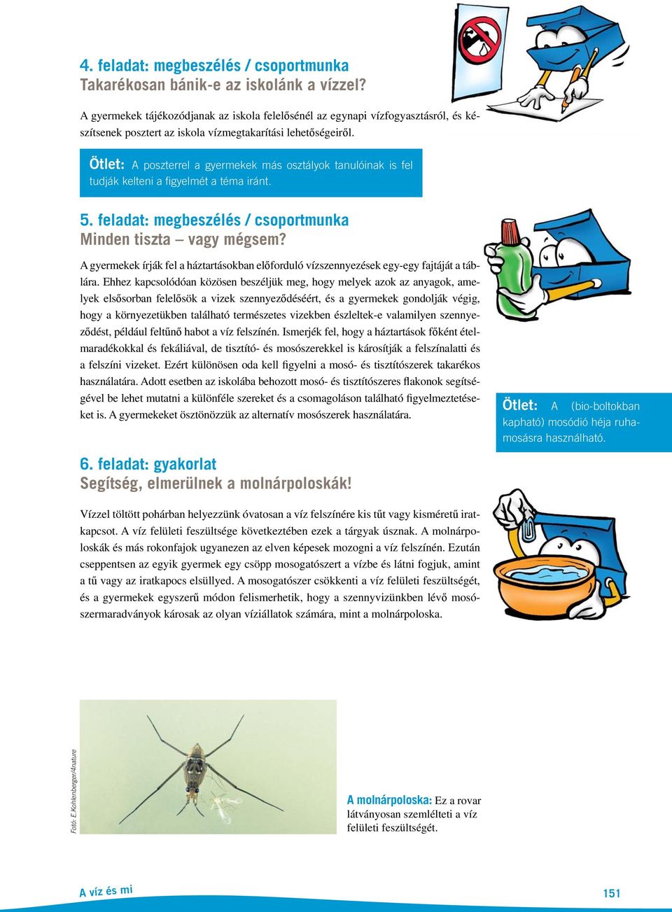 Ötlet: A poszterrel a gyermekek más osztályok tanulóinak is fel tudják kelteni a fi gyelmét a téma iránt. 5. feladat: megbeszélés / csoportmunka Minden tiszta vagy mégsem?