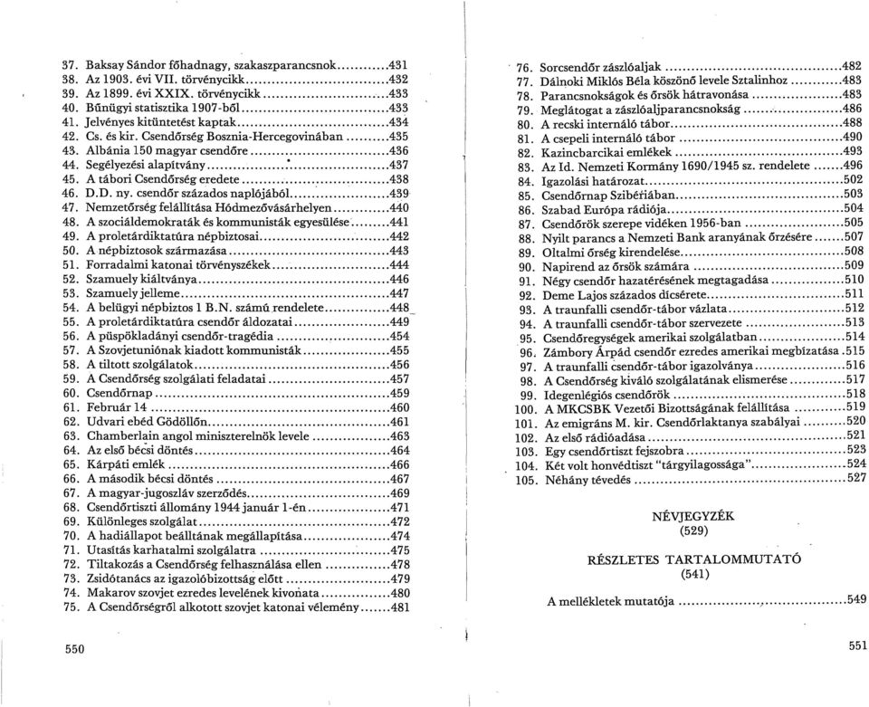 A tábori Csendőrség eredete....438 46. D.D. ny. csendőr százados naplójából......439 47. Nemzetőrség felállítása Hódmezővásárhelyen... 44:0 48. A szociáldemokraták és kommunisták egyesülése... 441 49.