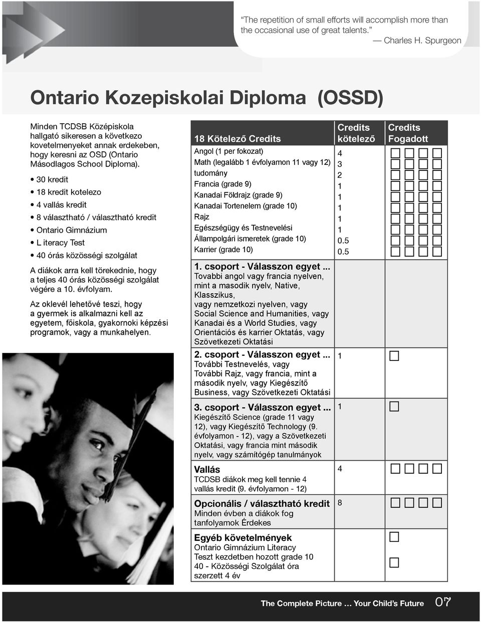 (Ontario Másodlagos School Diploma).