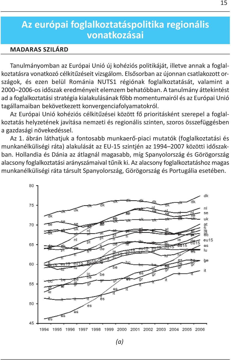 A tanulmány áttekintést ad a foglalkoztatási stratégia kialakulásának főbb momentumairól és az Európai Unió tagállamaiban bekövetkezett konvergenciafolyamatokról.