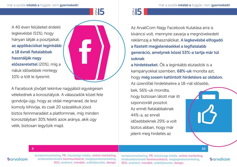 A válaszadók közel fele gondolja úgy, hogy az oldal megmarad, de lesz komoly kihívója, és csak 20 százalékuk jósol biztos fennmaradást a platformnak, míg minden korosztályban 30% feletti azok aránya,