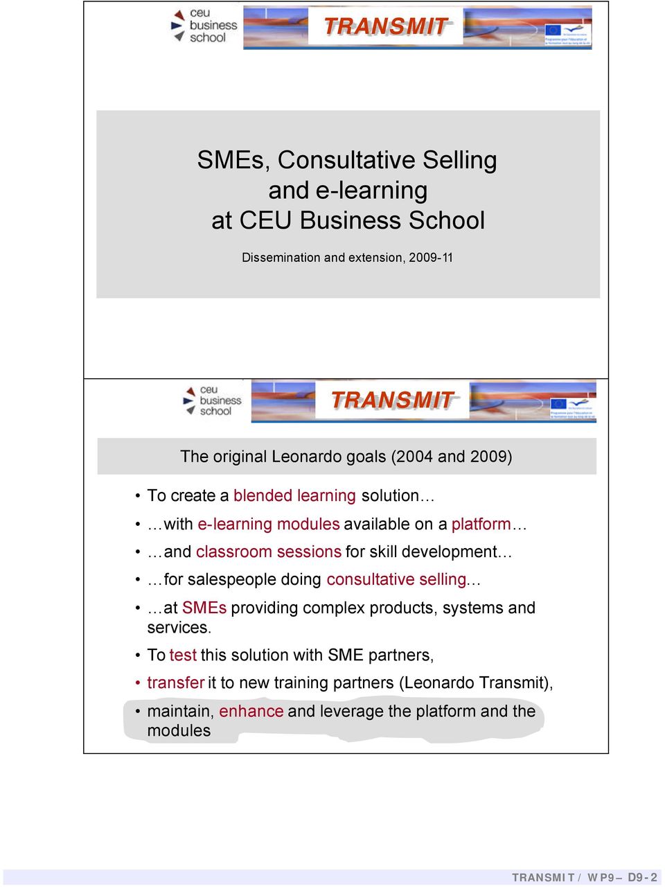 skill development for salespeople doing consultative selling at SMEs providing complex products, systems and services.