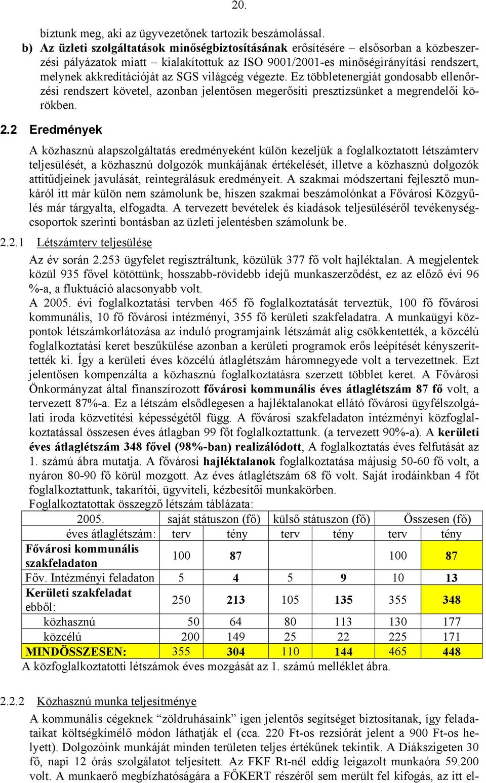 világcég végezte. Ez többletenergiát gondosabb ellenőrzési rendszert követel, azonban jelentősen megerősíti presztízsünket a megrendelői körökben. 2.