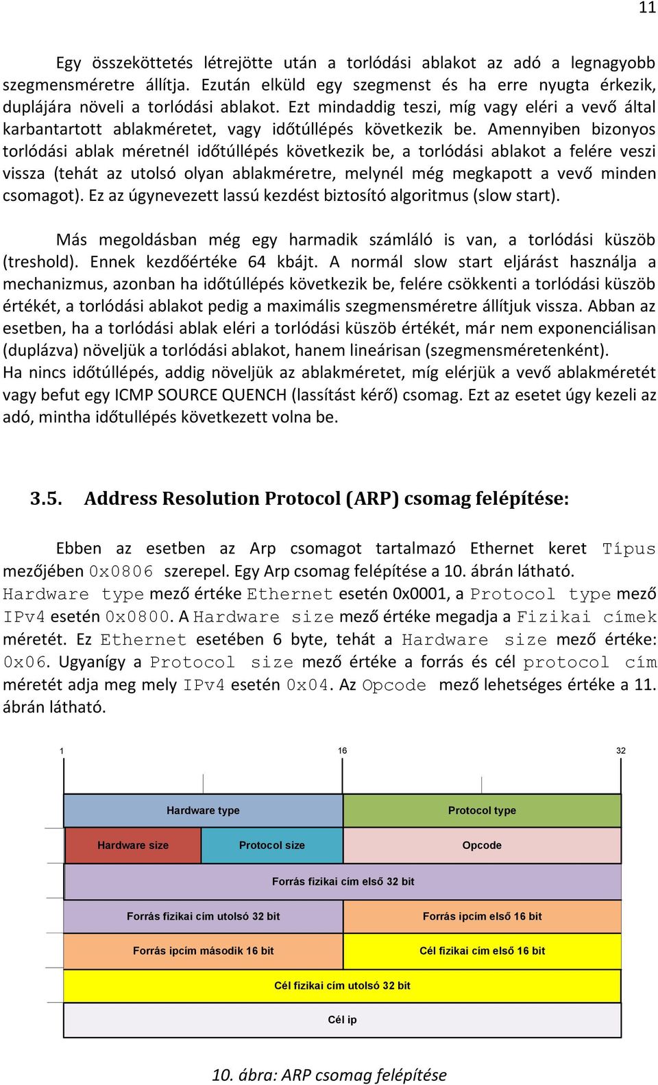 Amennyiben bizonyos torlódási ablak méretnél időtúllépés következik be, a torlódási ablakot a felére veszi vissza (tehát az utolsó olyan ablakméretre, melynél még megkapott a vevő minden csomagot).