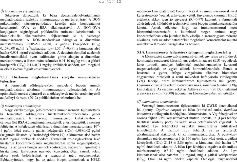 A biomolekulák alkalmazásával fejlesztettük ki a versengő immunszenzort.