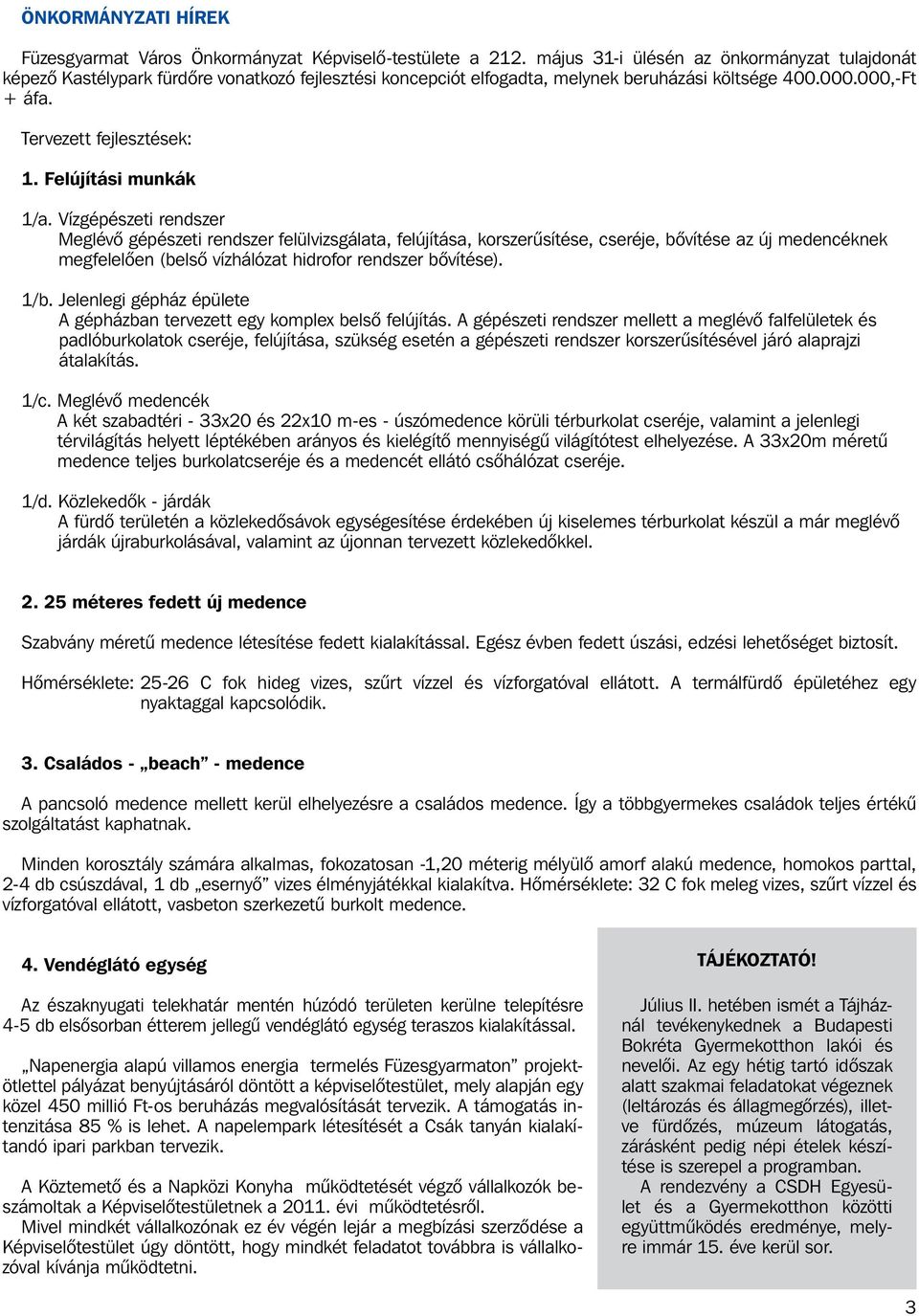 Felújítási munkák 1/a.