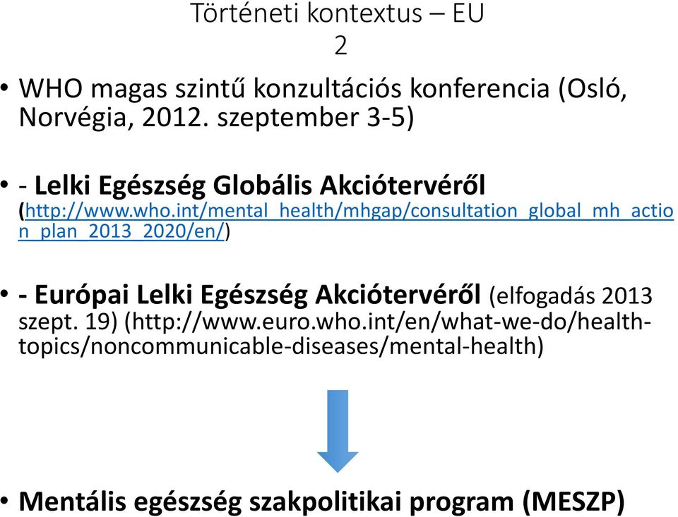 int/mental_health/mhgap/consultation_global_mh_actio n_plan_2013_2020/en/) - Európai Lelki Egészség