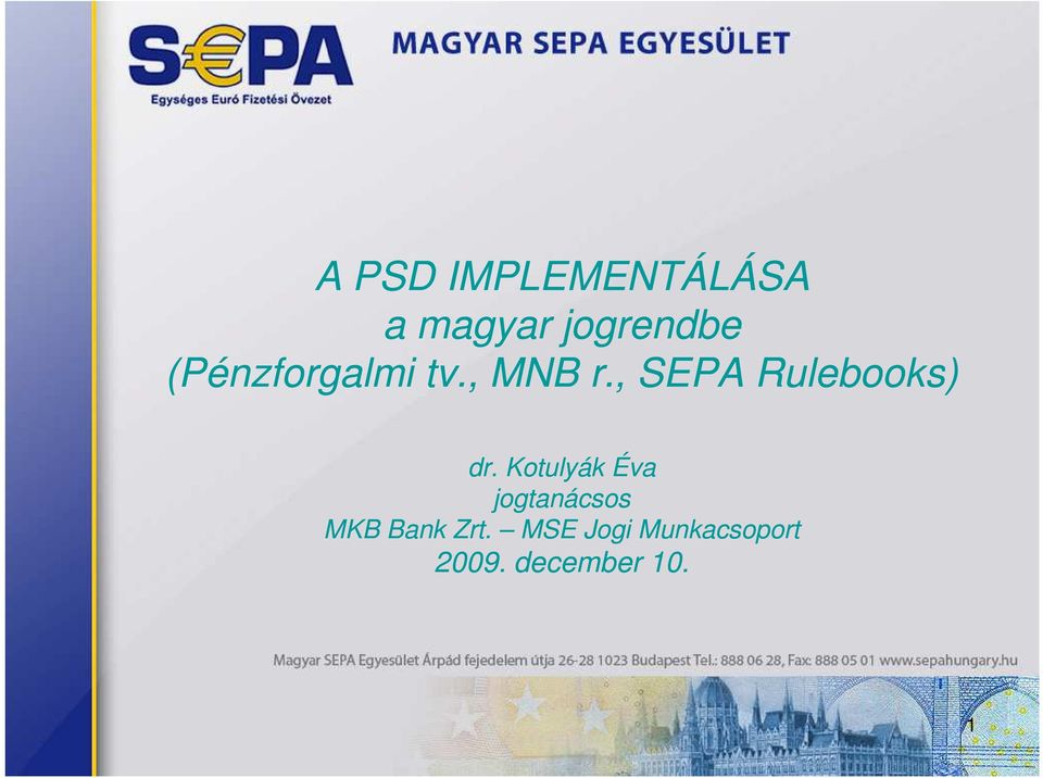 , SEPA Rulebooks) dr.
