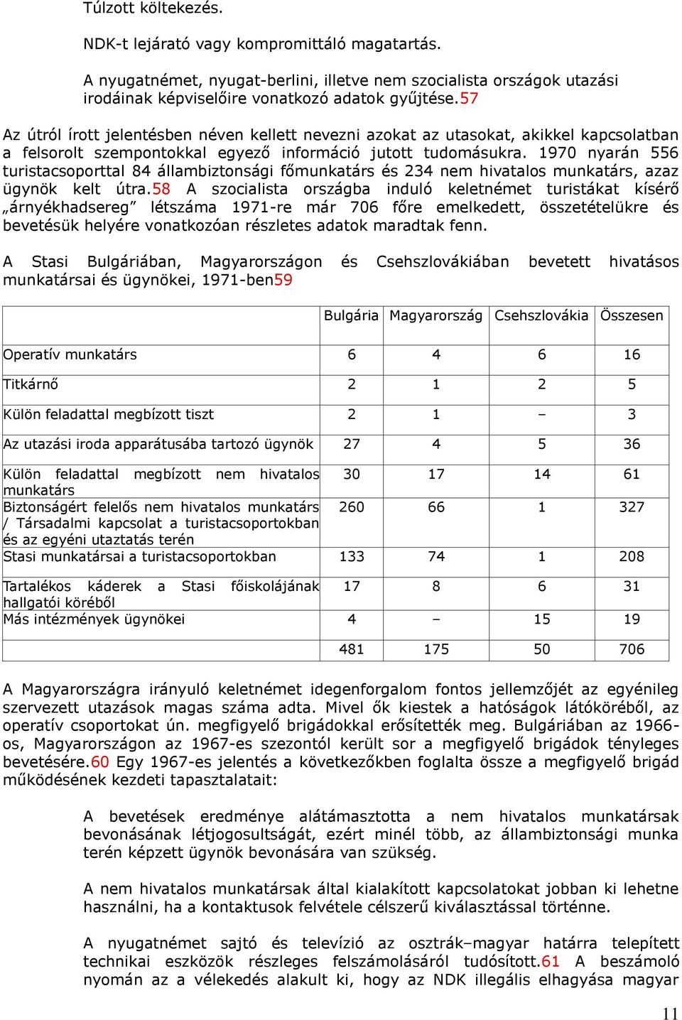 1970 nyarán 556 turistacsoporttal 84 állambiztonsági főmunkatárs és 234 nem hivatalos munkatárs, azaz ügynök kelt útra.