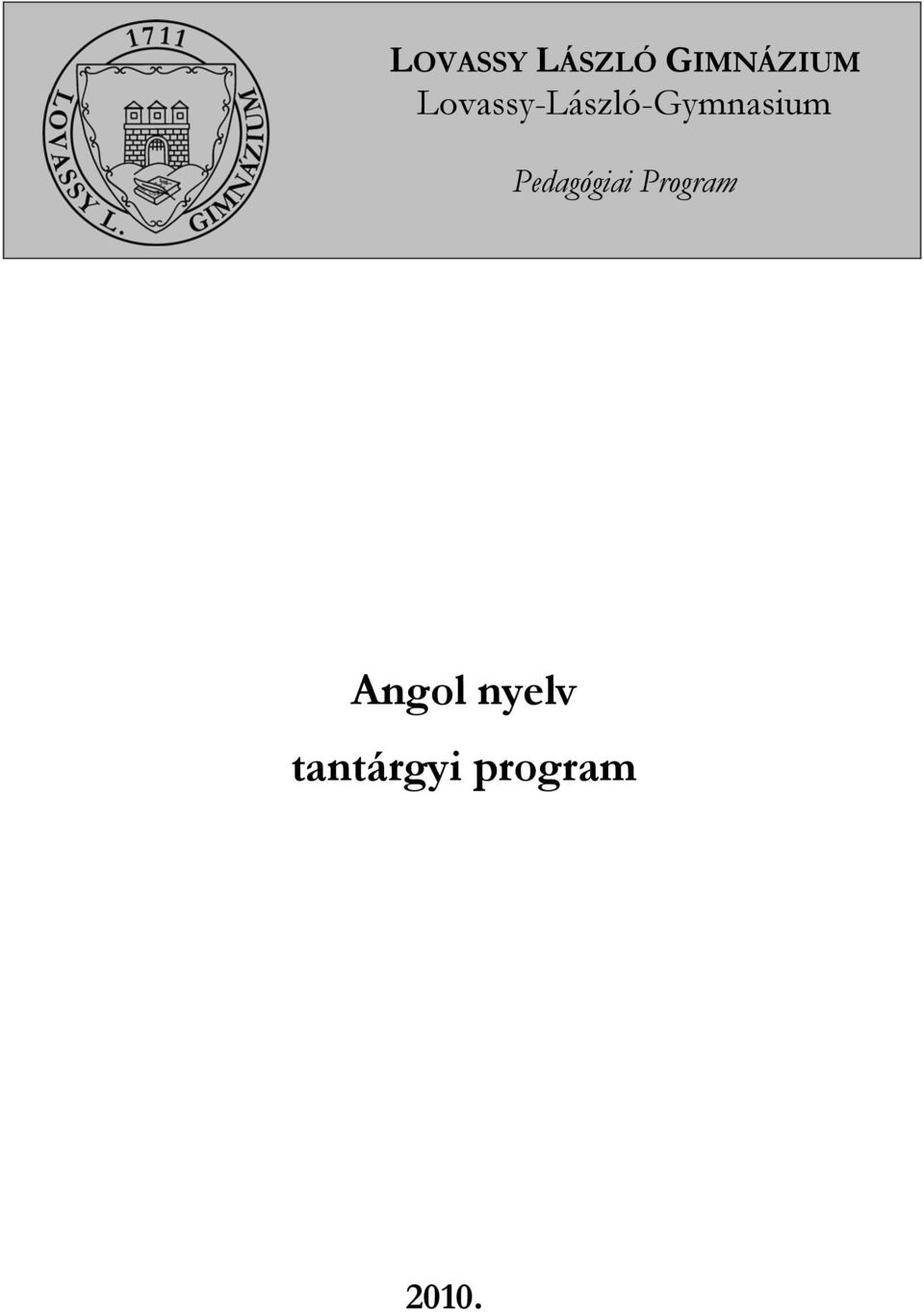 Pedagógiai Program Angol