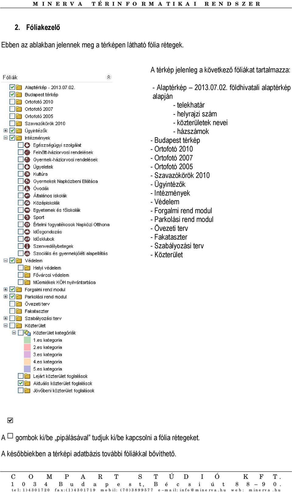 Ortofotó 2005 - Szavazókörök 2010 - Ügyintézők - Intézmények - Védelem - Forgalmi rend modul - Parkolási rend modul - Övezeti terv - Fakataszter -