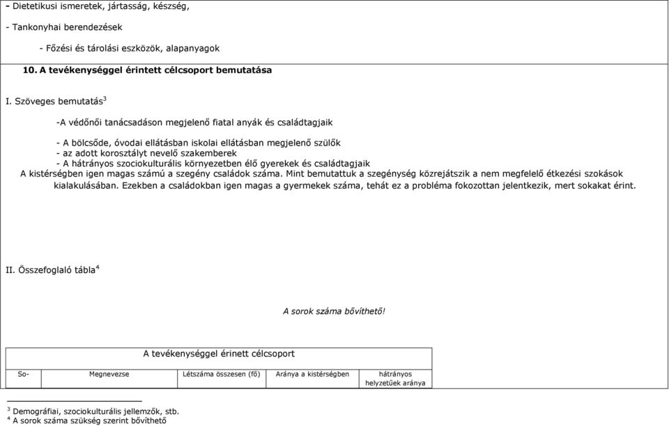 hátrányos szociokulturális környezetben élő gyerekek és családtagjaik A kistérségben igen magas számú a szegény családok száma.