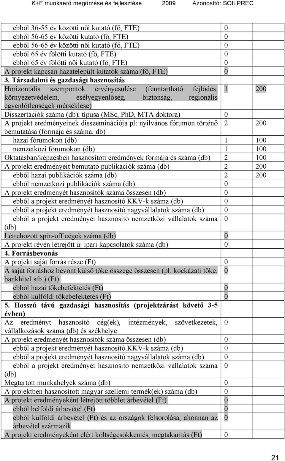 Társadalmi és gazdasági hasznosítás Horizontális szempontok érvényesülése (fenntartható fejlődés, 1 200 környezetvédelem, esélyegyenlőség, biztonság, regionális egyenlőtlenségek mérséklése)