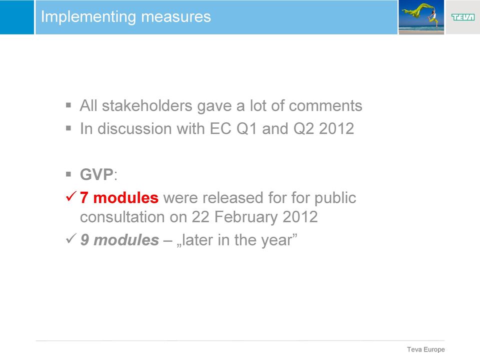 modules were released for for public consultation on