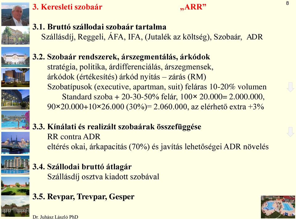 apartman, suit) feláras 10-20% volumen Standard szoba + 20-30