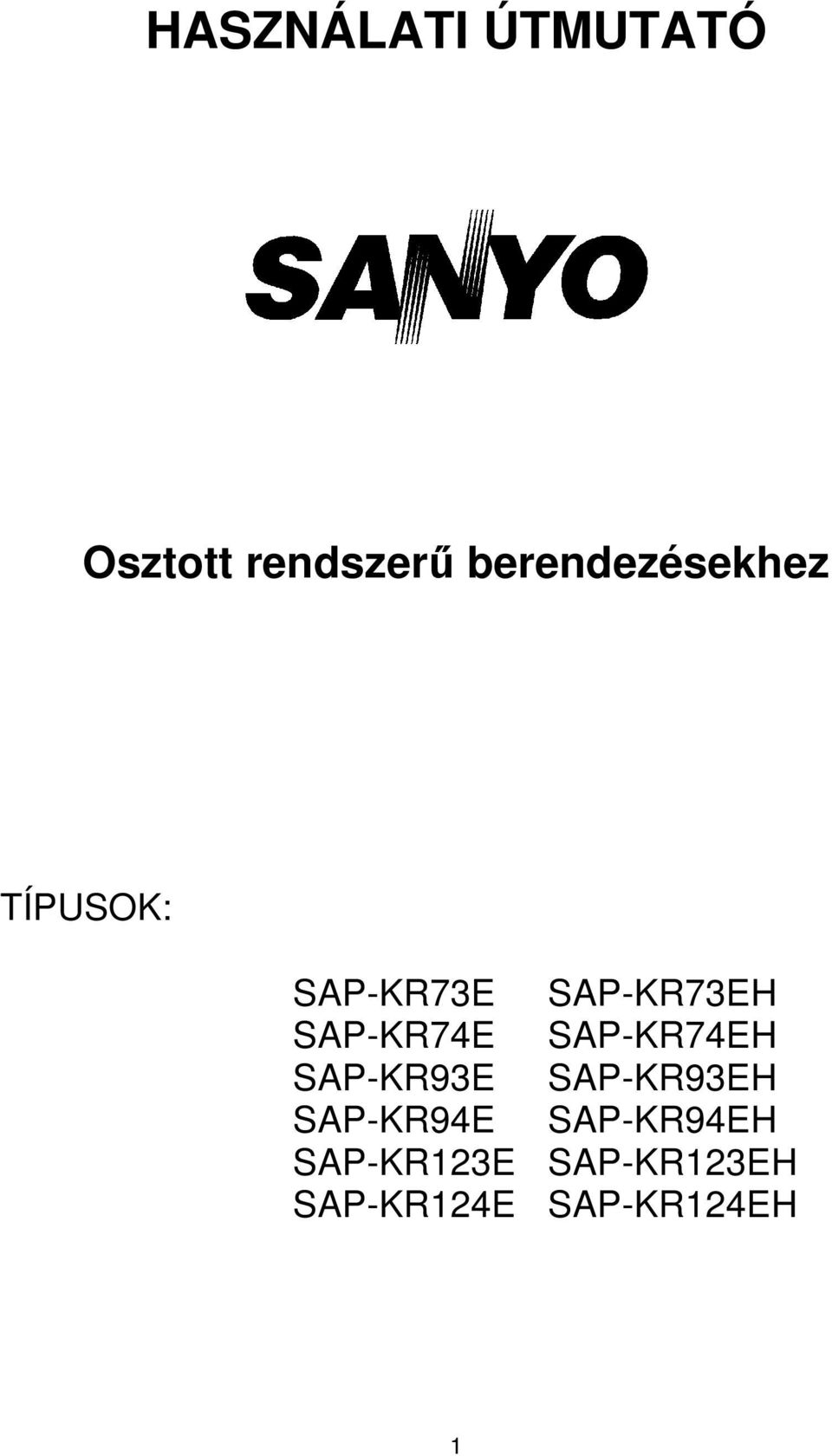 SAP-KR74E SAP-KR74EH SAP-KR93E SAP-KR93EH