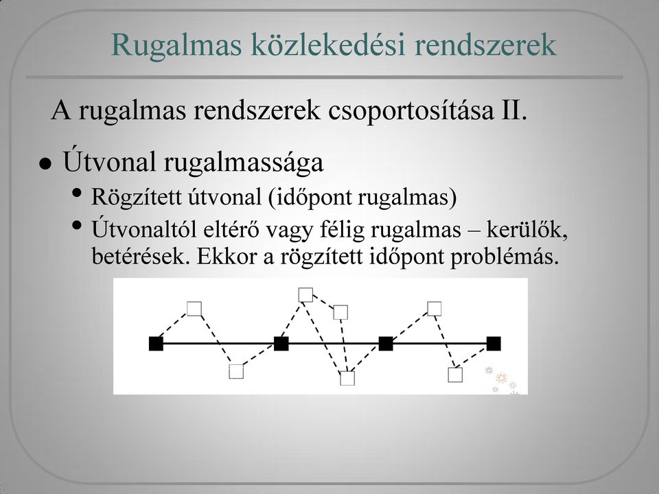 rugalmas) Útvonaltól eltérő vagy félig rugalmas